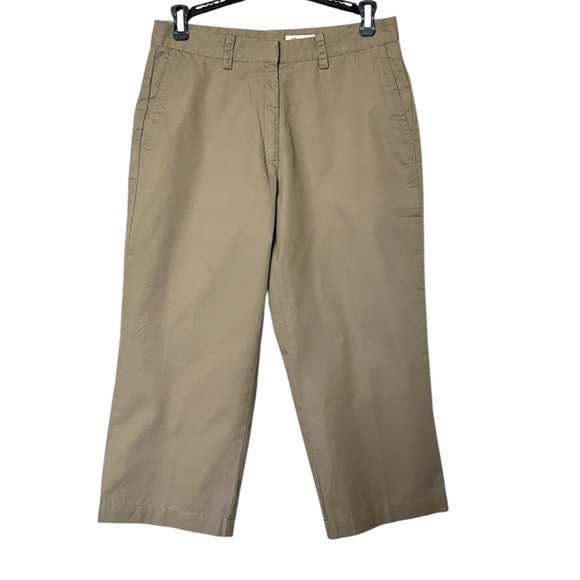 Eddie Bauer Cropped Lightweight Cropped Kaki Pants Size 4P - Picture 1 of 7
